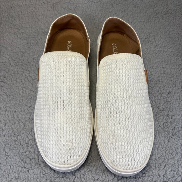 OLUKAI Pehuea Shoes Womens 9.5 Slip On Comfort Sneakers 20271-WBWB Minimalist - Picture 4 of 12